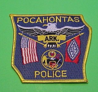 Pocahontas Arkansas Ar (state Shape) Police Patch