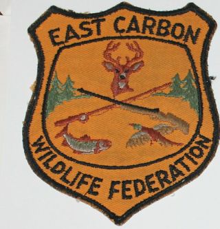 Very Old East Carbon Wildlife Federation Utah Ut Vintage Patch
