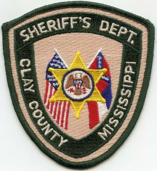Clay County Mississippi Ms Sheriff Police Patch