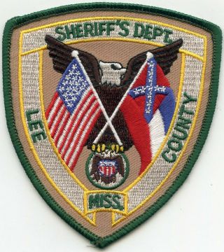 Lee County Mississippi Ms Sheriff Police Patch