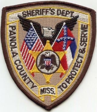 Panola County Mississippi Ms Sheriff Police Patch