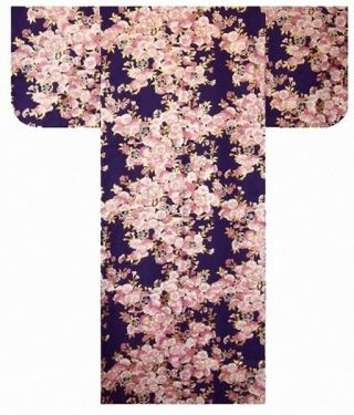 Dm - S00994 - 01 - Pp Yukata With Obi S (54 ") M (56 ") L (58 ") Japan Kimono Ladies 