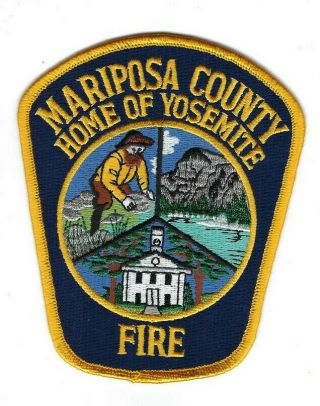 Mariposa County Ca California Fire Dept.  Patch - Home Of Yosemite