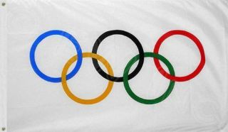 Olympic Games 3x5 Feet Flag Olympic Rings International Banner Printed Flag