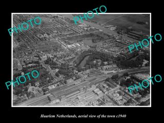 Old 8x6 Historic Photo Haarlem Netherlands Aerial View Of The Town C1940 3