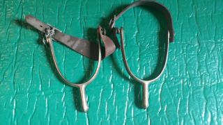 Cavalry Spurs Ww1 August Buermann Marked Us Ab Buckles & Straps