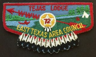 Tejas Lodge 72 - East Texas Area Council - Oa Bsa Lodge Flap