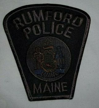 Embroidered Uniform Patch Rumford Police Maine Logo Nos