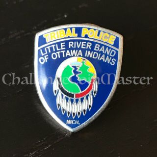 A3 Michigan Little River Band Of Ottawa Indians Tribal Police Lapel Pin Pinback