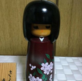Japanese traditional crafts Kokeshi 郷野清風 title[ Cherry Blossoms] 3