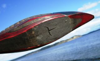 Northwest coast First Nations native cedar Art carved 3D Salmon,  quality 2