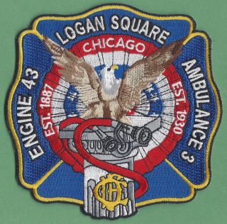 Chicago Fire Department Engine Company 43 Patch Logan Square