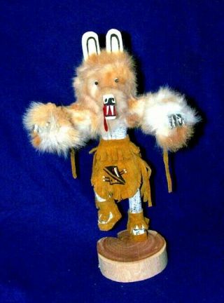 Lg 14 " Tall Bear Head Kachina Doll Authentic Native American Navajo 07