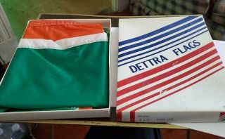 Rare Vintage Irish Ireland 3x5 Country Flag & Box Dura - Lite Dettra Flags Look Nr