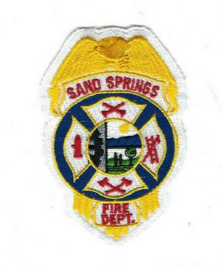Sand Springs (osage & Tulsa County) Ok Oklahoma Fire Dept.  Patch -