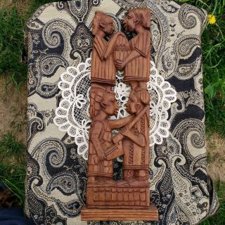 African Hand Carved Wooden Statue Voodoo Jamaica Tiki Totem Wood Art Sculpture