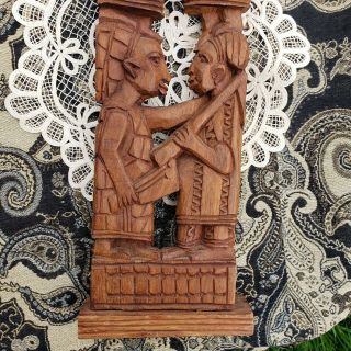 African hand carved wooden statue voodoo jamaica tiki totem wood art sculpture 2