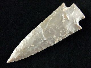 Fine Authentic 3 5/8 Inch Texas Lange Point With Indian Arrowheads