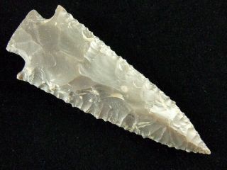 Fine Authentic 3 5/8 inch Texas Lange Point With Indian Arrowheads 3