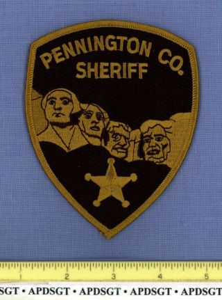 Pennington County Sheriff South Dakota Police Patch Fe Mt Rushmore
