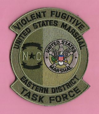 C9 North Carolina Usms Violent Fugitive Federal Police Patch Swat Atf Dea Tf