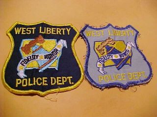 2 West Liberty Iowa Police Patch Shoulder Size
