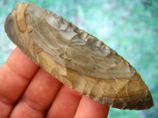 Fine 3 3/4 inch G10 Missouri Agate Basin Point with Arrowheads Artifacts 2