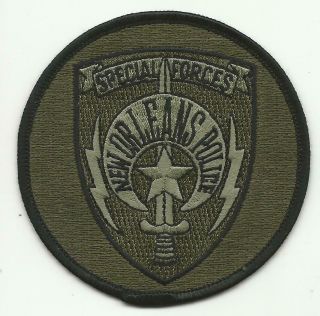 Orleans La Louisiana Police Patch Special Forces Green
