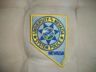 University Of Nevada System Police Police Patch Shaped Like State