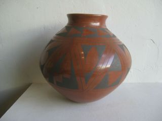 Vtg Mata Ortiz Luis Ortiz Art Pottery Olla Geometric Design Vase Pot Vessel Huge