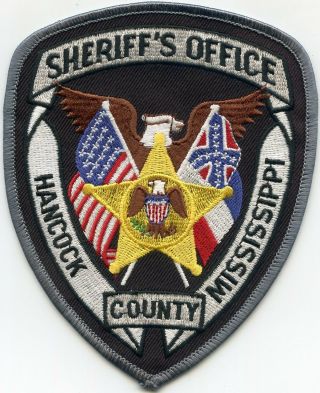 Hancock County Mississippi Ms Sheriff Police Patch