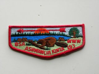 Oa Order Of The Arrow Ashwanchi Kinta Lodge 193 Flap,  Choctaw Area Council,  Ms
