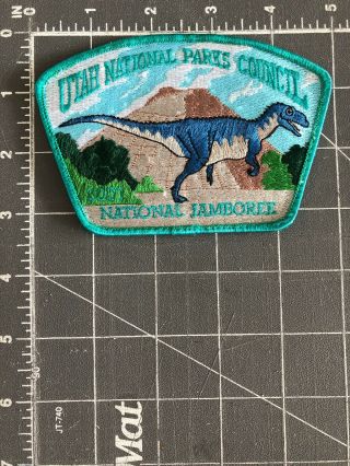 Utah National Parks Council 2001 National Jamboree Patch Boy Scouts Dinosaur Bsa