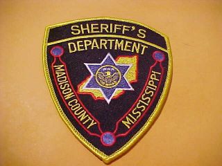 Madison County Mississippi Police Patch Shoulder Size