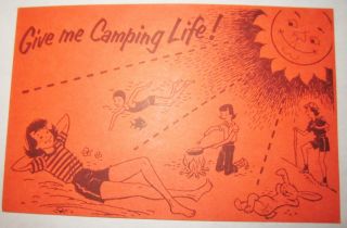 Vintage Girl Scout Camp Postcard Circa 1958 - 1961/unused