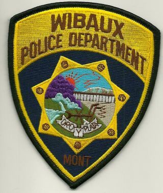 Wibaux Police State Montana Mt Colorful