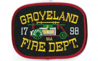 Groveland (essex County) Ma Massachusetts Fire Dept.  Patch -