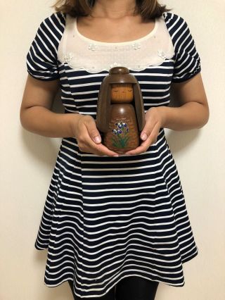 Japanese Sosaku Kokeshi Doll By Aida Seihoh 17.  5 Cm 7 Inches