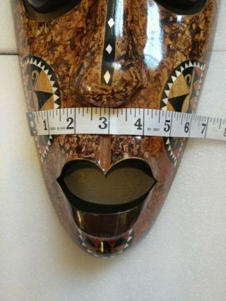 African tribal wood mask hand crafted wall hanging decor 19 