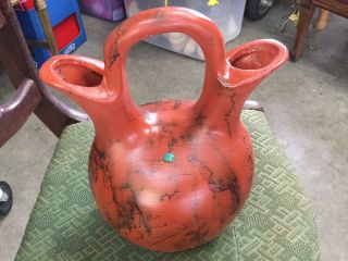 Native American Wedding Vase With Turquoise Stone