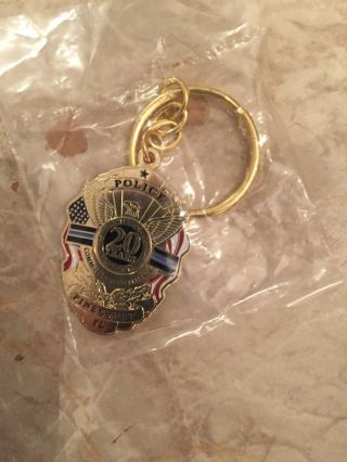 Pinecrest Police,  Fl Badge Key Ring,  1997 - 2017,  20 Years
