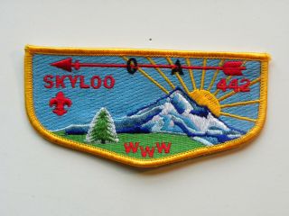 Oa Order Of The Arrow Skyloo Lodge 442 Flap,  Columbia Pacific Council,  Or - Merged