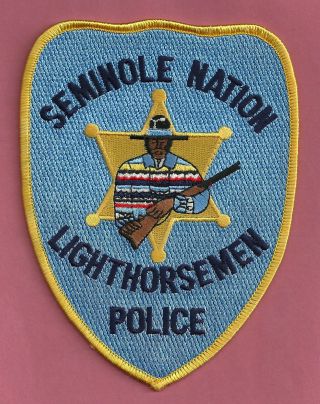 Seminole Lighthorsemen Oklahoma Tribal Police Shoulder Patch