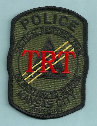 Kansas City Missouri Police Tactical Response Team Swat Shoulder Patch