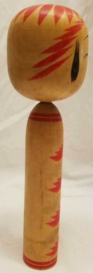 Vintage Signed Japanese Kokeshi Wood Doll Hand Carved Painted Figure 9.  5 