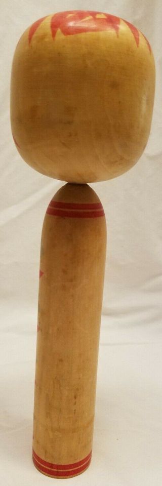 Vintage Signed Japanese Kokeshi Wood Doll Hand Carved Painted Figure 9.  5 