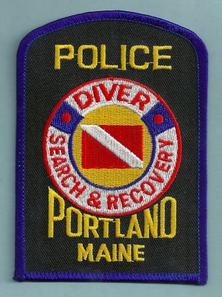 Portland Maine Police Dive Rescue Team Shoulder Patch