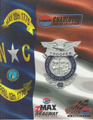 Nc Hwy Patrol 15,  17 & 2018 - 8 X 10 Posters Charlotte Motor Speedway Parking Pass