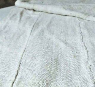 Authentic African Mud Cloth Fabric Bambara Mali 45 " X63 " Bògòlanfini Mudcloth Whi