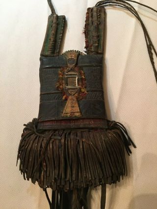 Vintage African Tuareg Or Native American Medicine Bag Pouch Rare Leather Old
